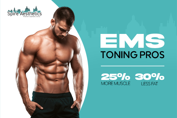 image of man with benefits of EMS toning pros treatment to help combat weight gain Cheshire