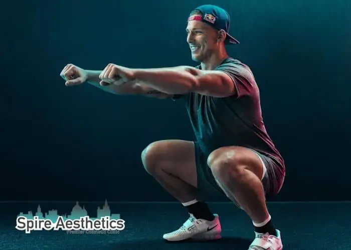 Image of man build leg muscle Cheshire through exercise