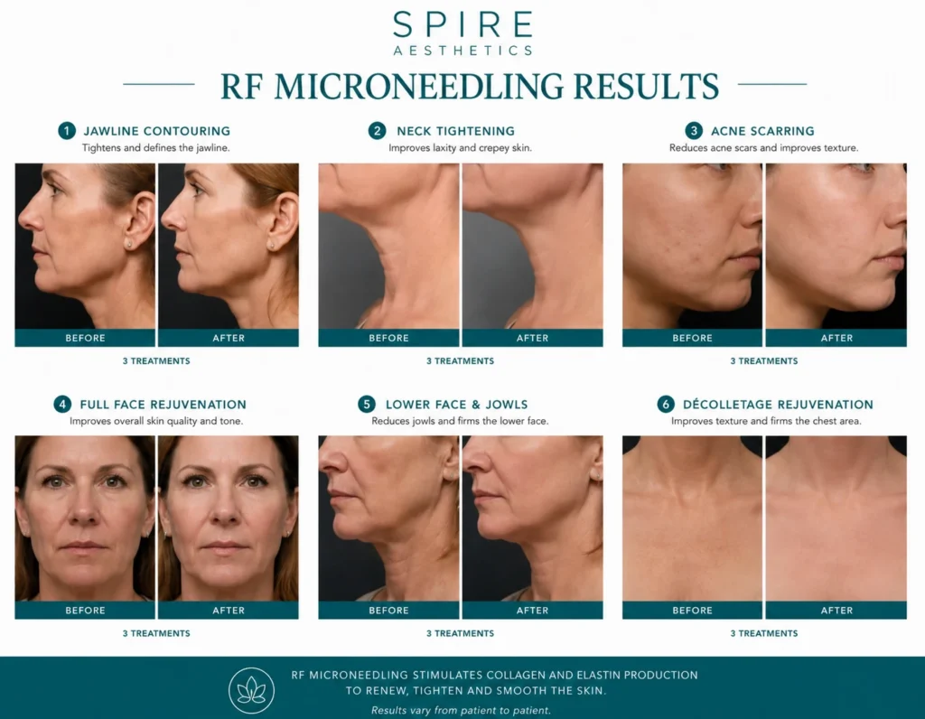 RF Microneedling Skin tightening Cheshire results